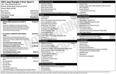 2023 Jeep Wrangler 4-Door Sport S 4x4