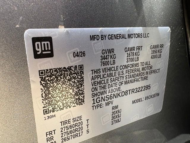 2026 Chevrolet Tahoe LT