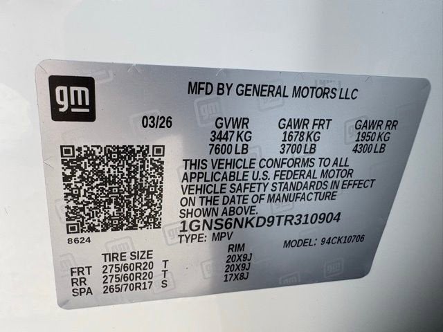 2026 Chevrolet Tahoe LT