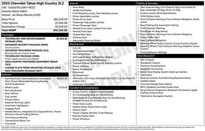 2025 Chevrolet Tahoe High Country