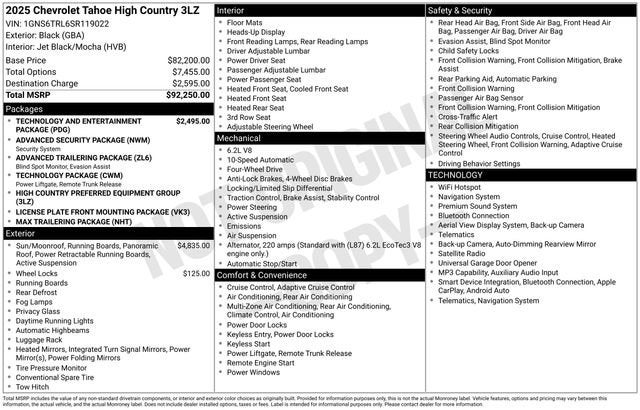 2025 Chevrolet Tahoe High Country