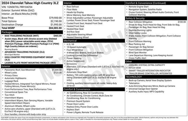 2024 Chevrolet Tahoe High Country