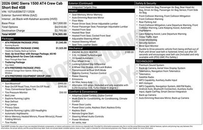 2026 GMC Sierra 1500 AT4