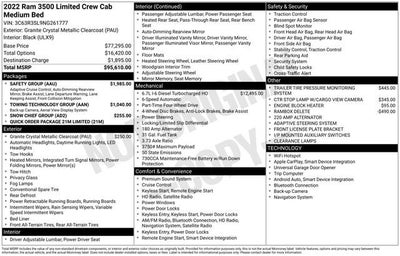 2022 RAM 3500 Limited Crew Cab 4x4 6'4" Box