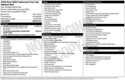 2025 RAM 2500 Tradesman Crew Cab 4x4 6'4" Box