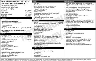 2025 Chevrolet Silverado 1500 Custom Trail Boss