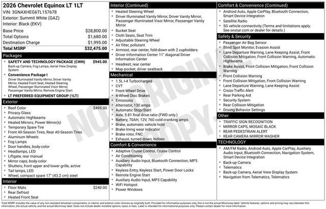 2026 Chevrolet Equinox LT
