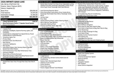 2026 INFINITI QX60 Luxe AWD