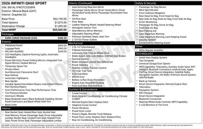 2026 INFINITI QX60 Sport AWD