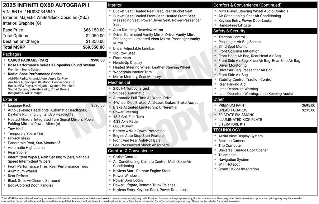2025 INFINITI QX60 Autograph AWD