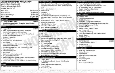 2022 INFINITI QX60 AUTOGRAPH FWD